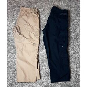 5.11  Tactical Mens Cargo Pants Lot of 2  Size 44x30 Black & Tan/Khaki